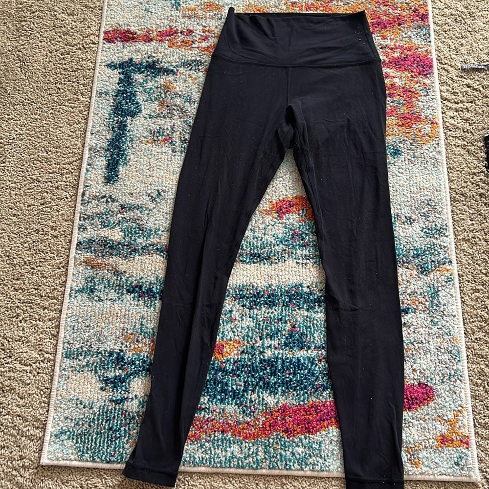 Lululemon high rise black Nulu leggings size 6
